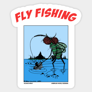 Fly Fishing Funny Fisherman Novelty Gift Sticker